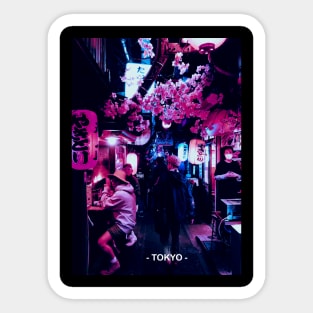 Tokyo Street Neon Synthwave Sticker